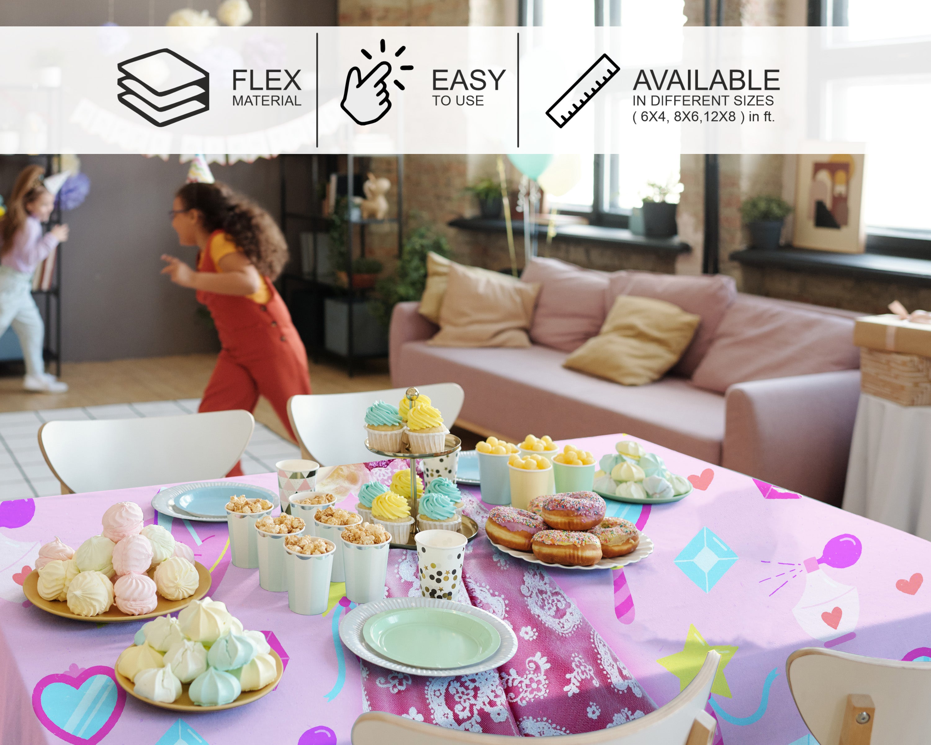 Barbie Theme Cake Tablecover