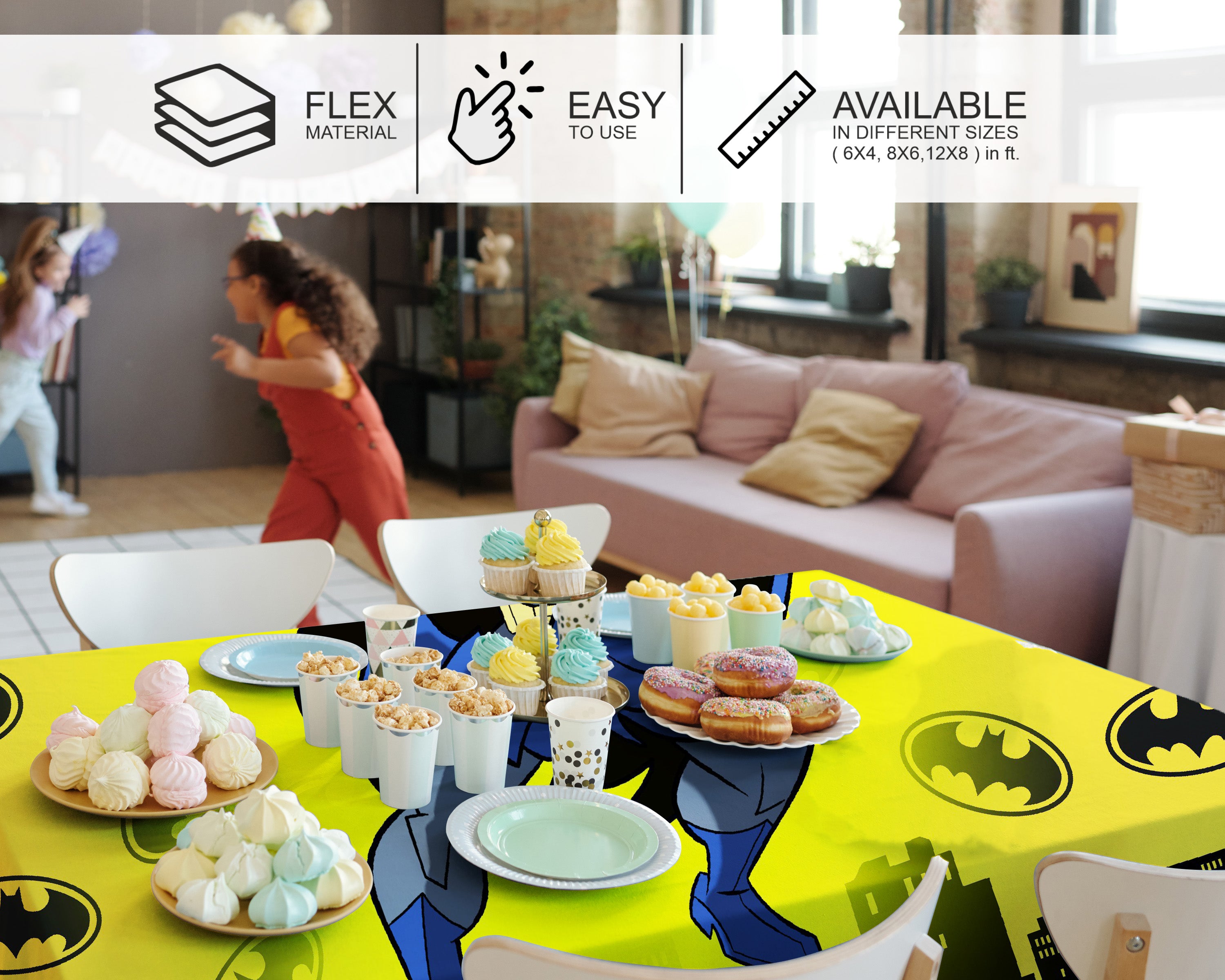 Batman Theme Cake Tablecover