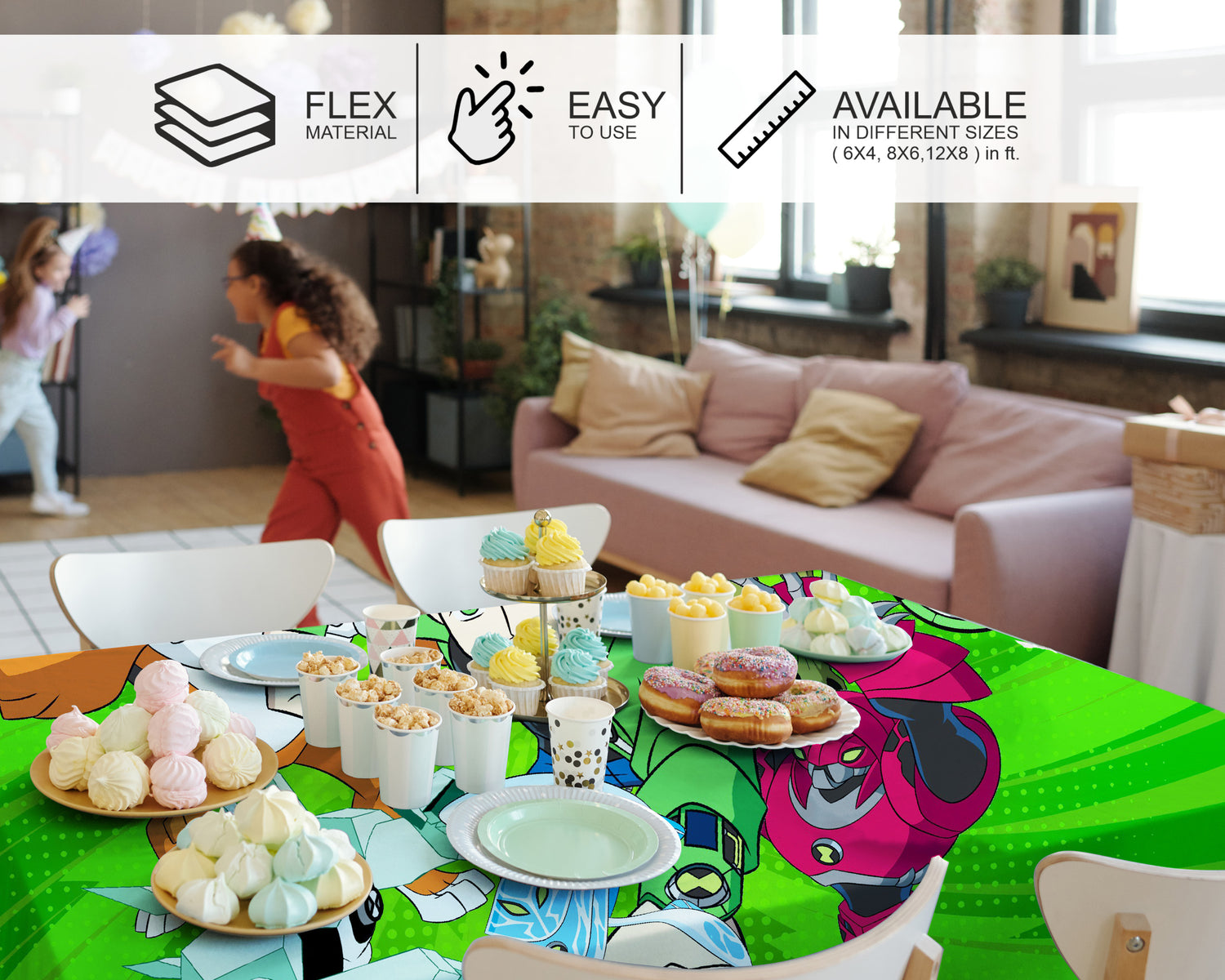 Ben10 Theme Cake Tablecover