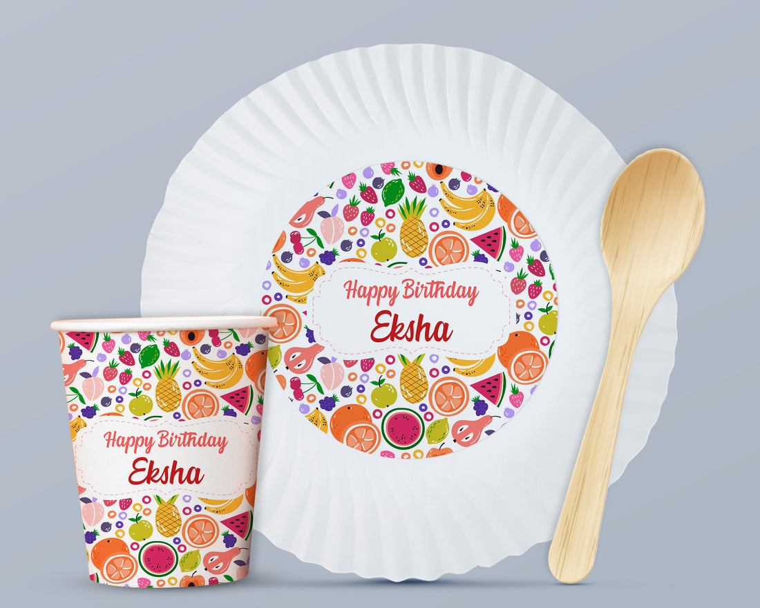 PSI Fruits Theme Party Cups and Plates Combo