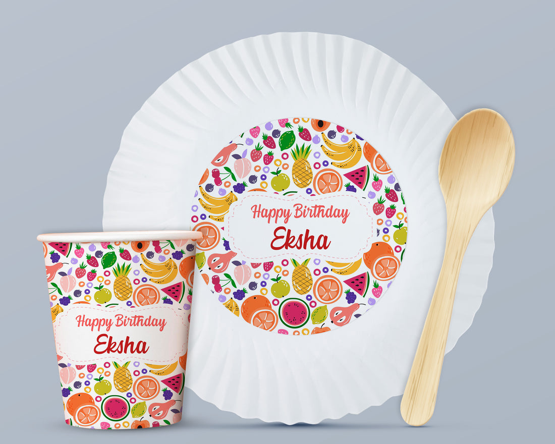 Fruits Theme Party Cups and Plates Combo