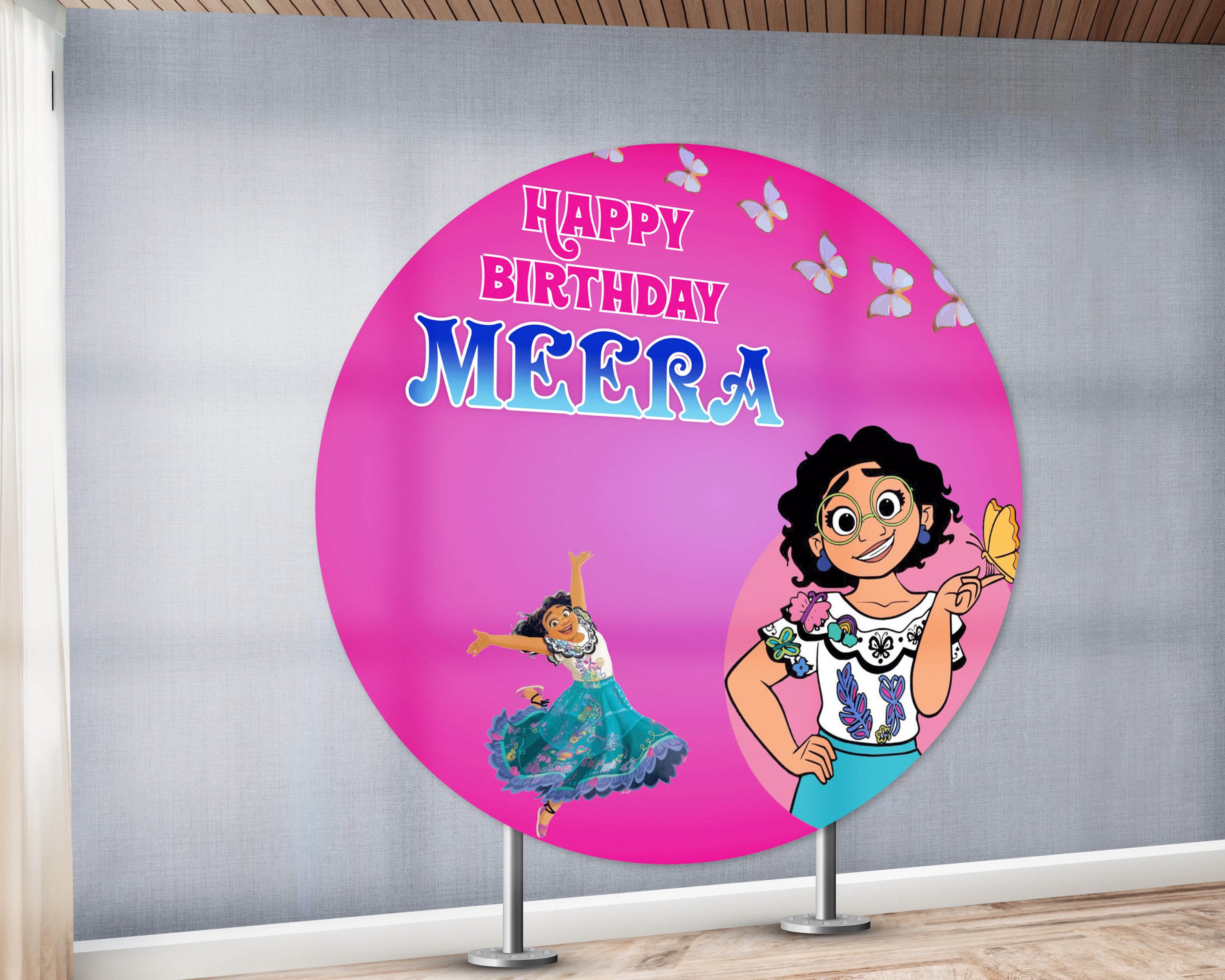 Encanto Theme Customized Round  Backdrop