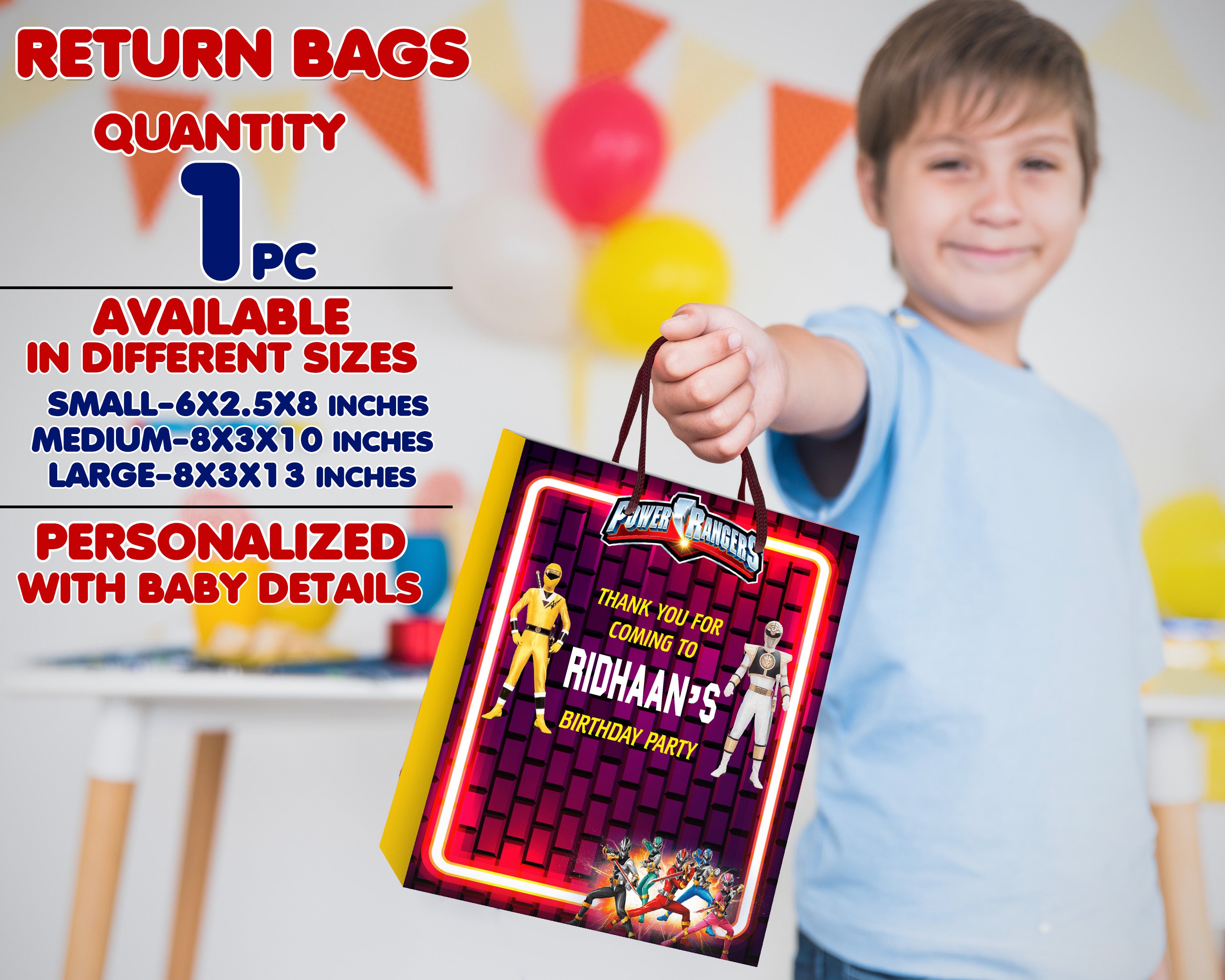 Power Rangers Theme Return Gift Combo