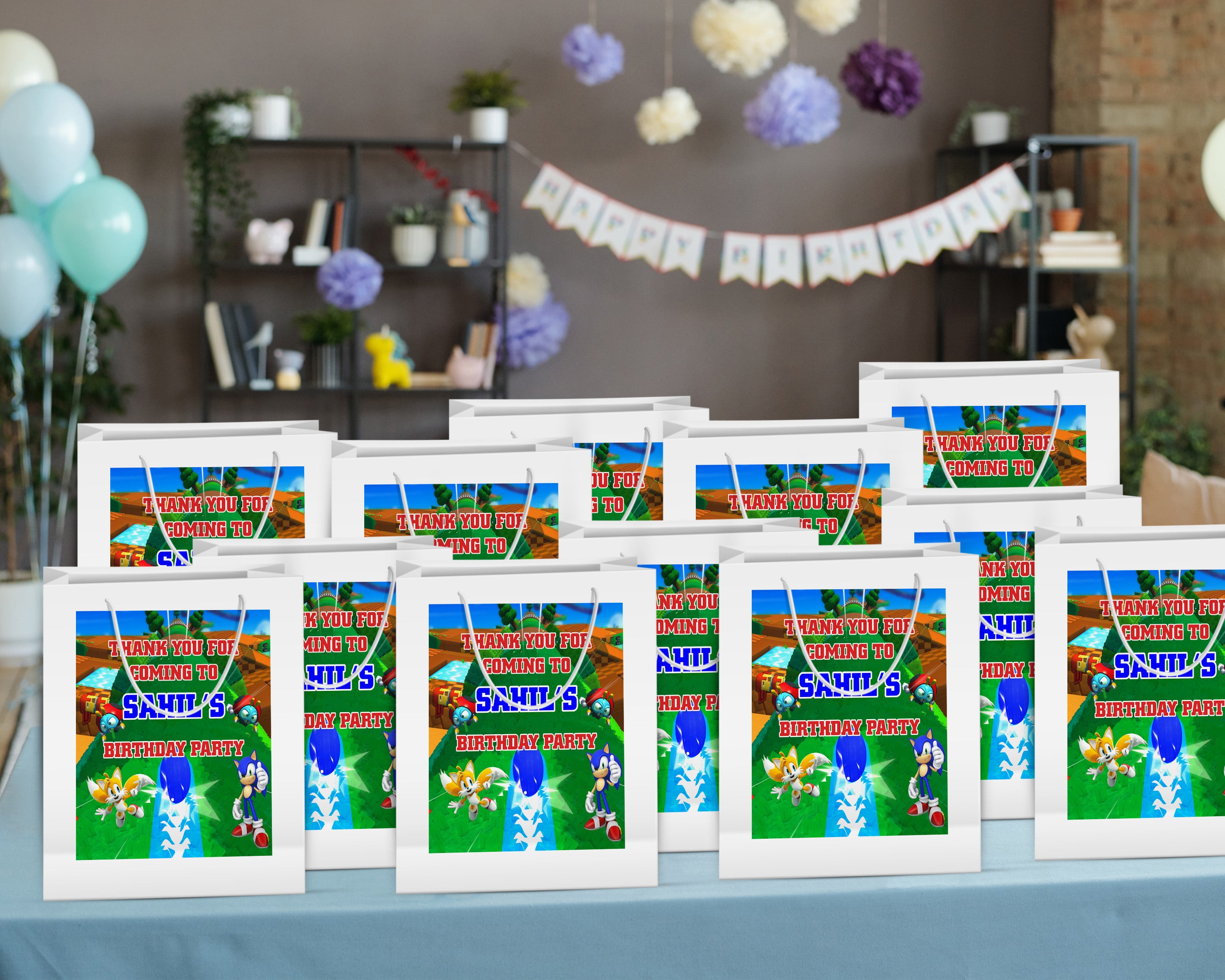 Sonic The Hedgehog Theme Oversized Return Gift Bag - image 4 of 5 | Party Supplies India