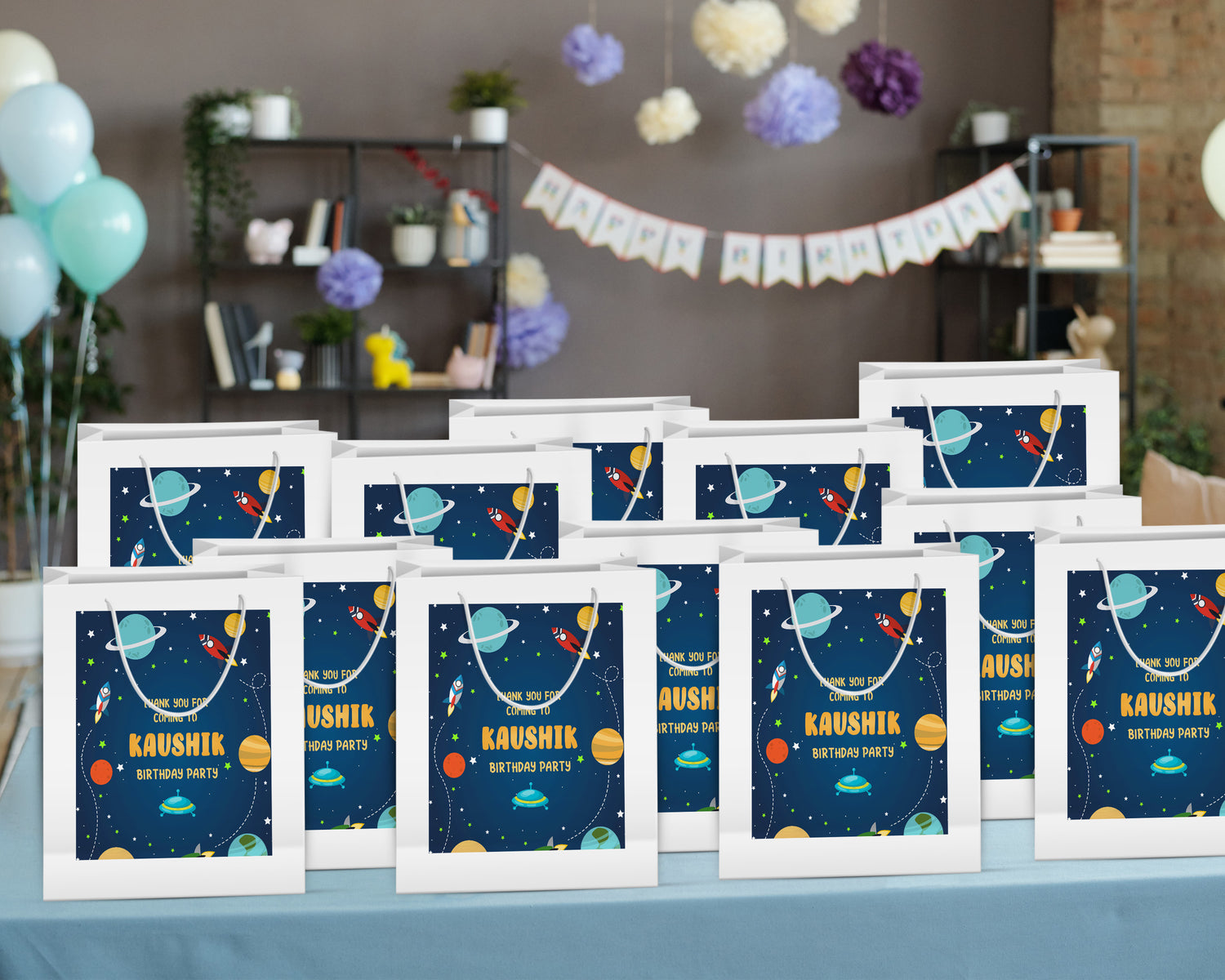 Space Theme Oversized Return Gift Bag - image 4 of 5 | Party Supplies India