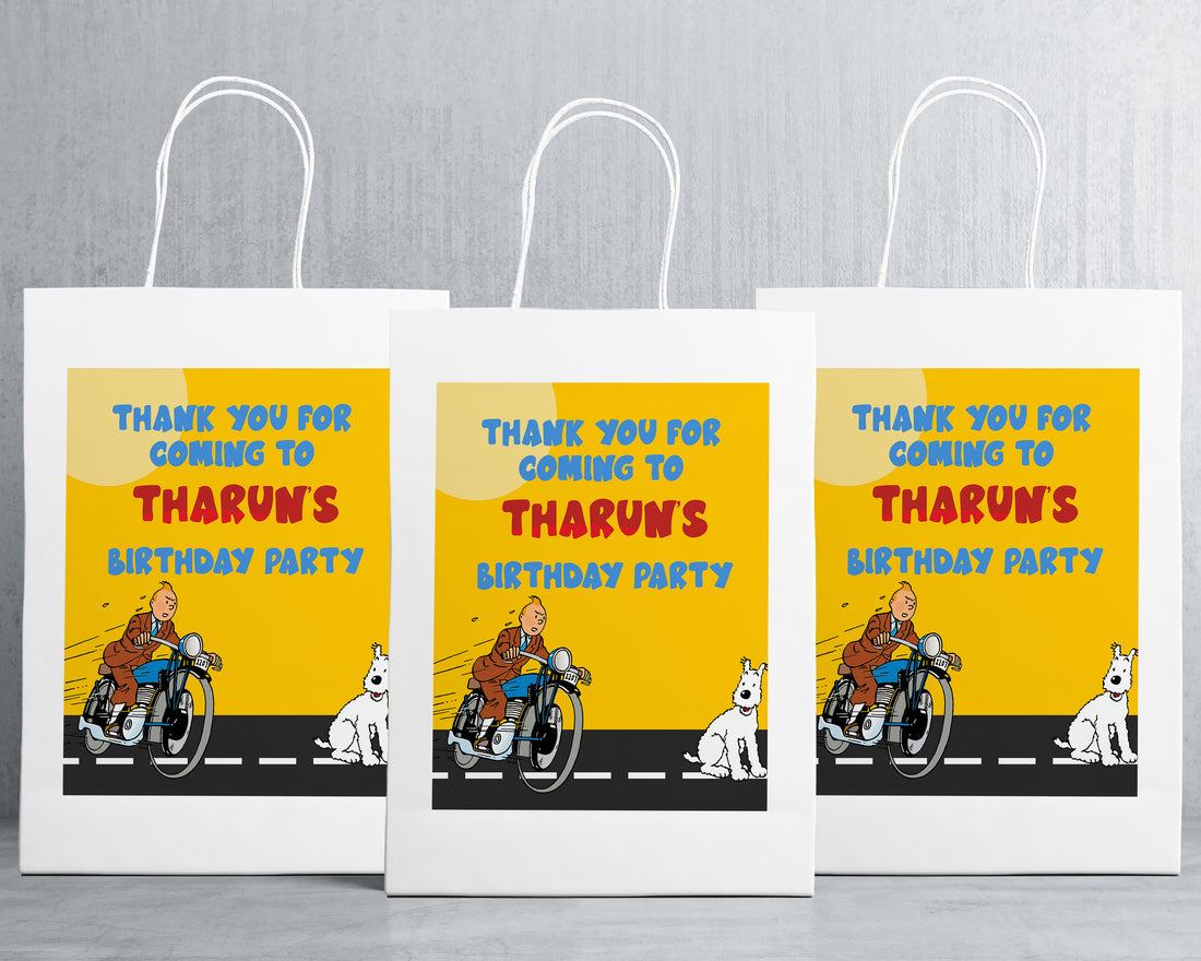 Tin Tin Theme Oversized Return Gift Bag