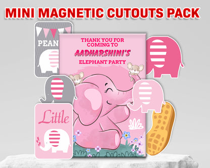Pink Elephant Theme Mini Magnetic Return Gift Pack