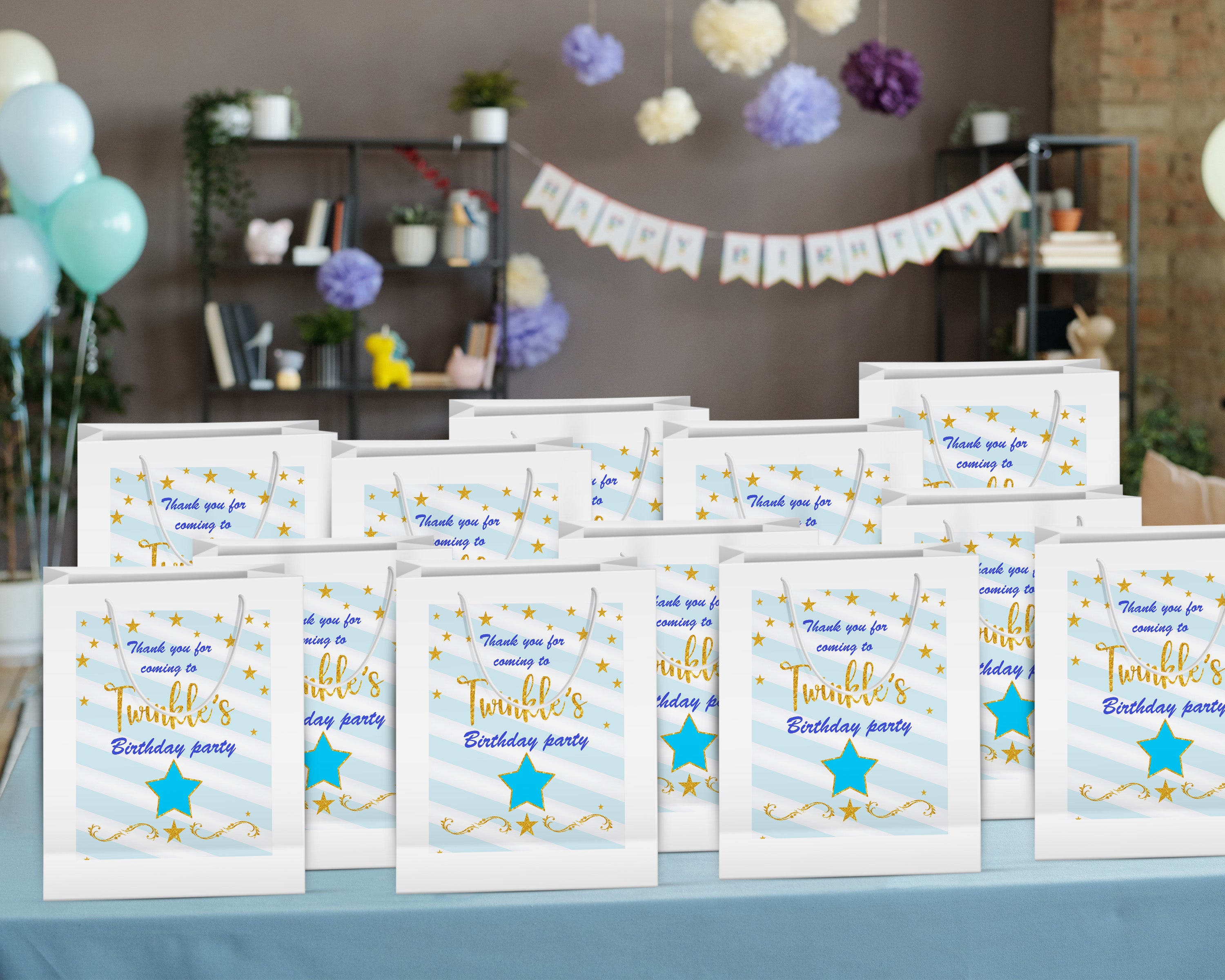 Twinkle Twinkle Little Star Girl Theme Oversized Return Gift Bag