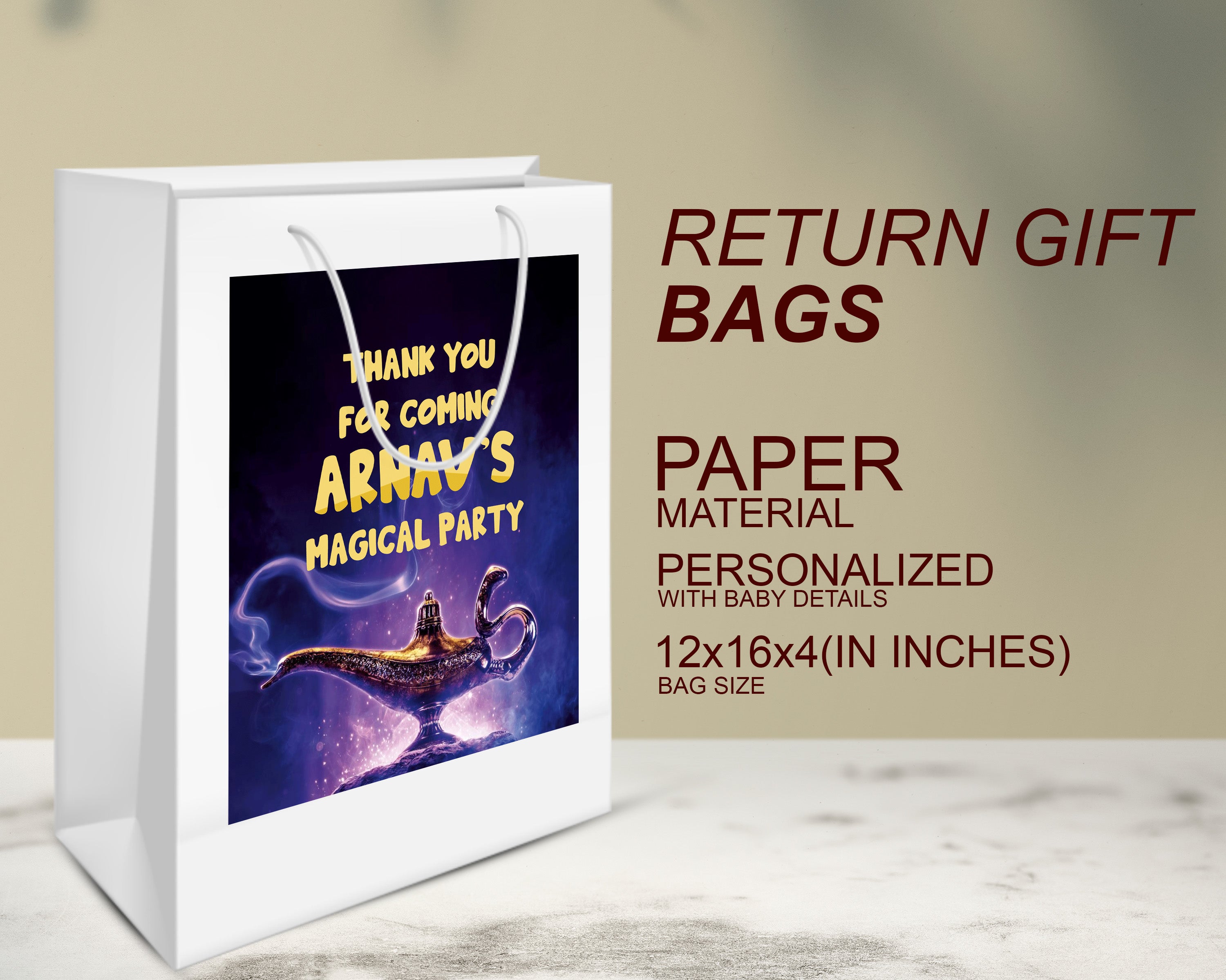 Aladdin Theme Oversized Return Gift Bag - image 3 of 5 | Party Supplies India