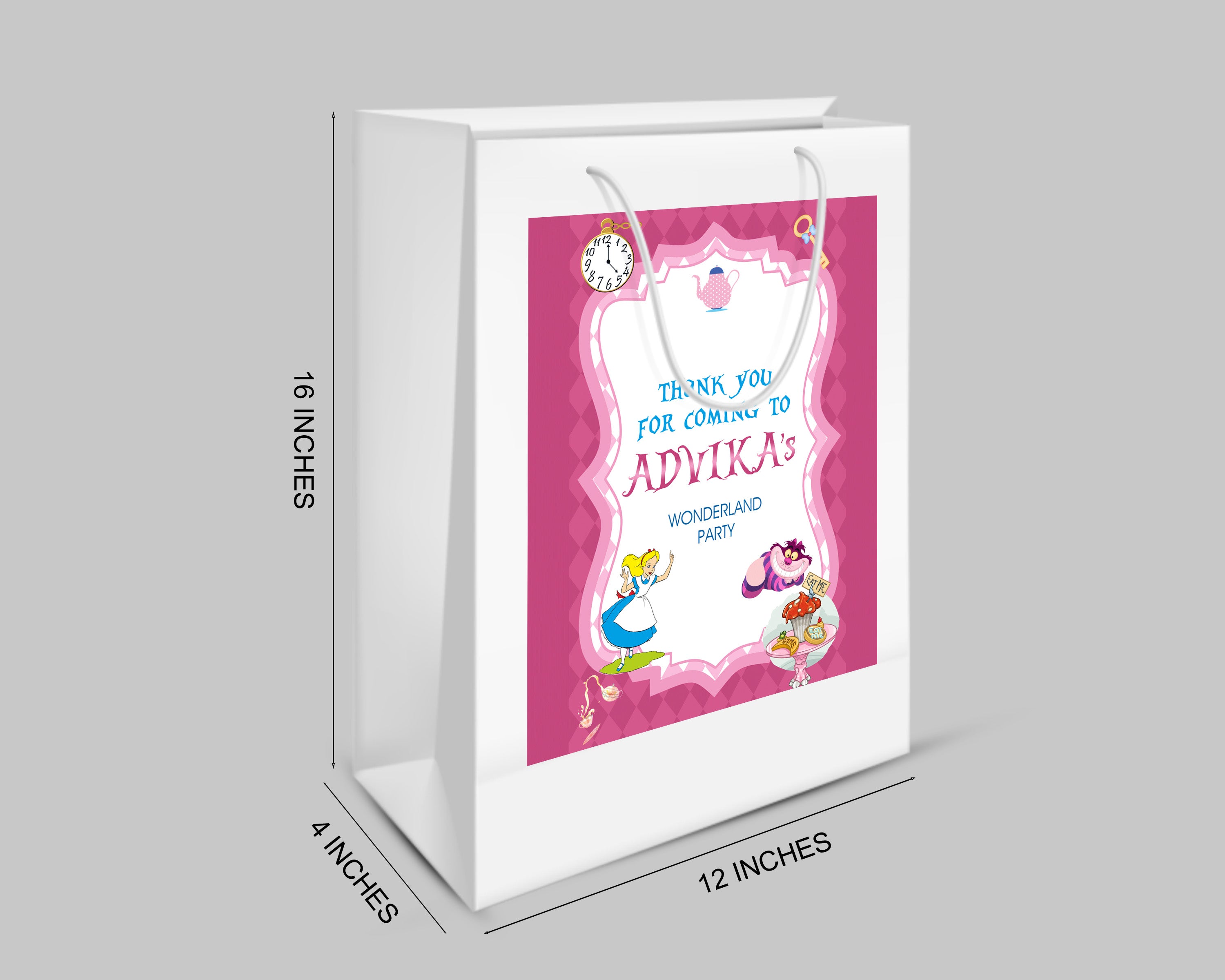 Alice In Wonderland  Theme Oversized Return Gift Bag - image 2 of 5 | Party Supplies India