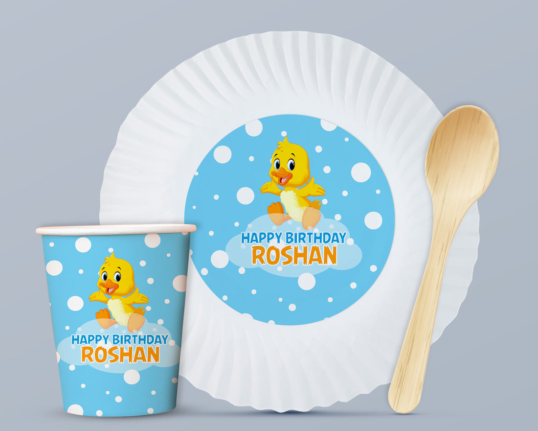 Duck Theme Party Cups and Plates Combo
