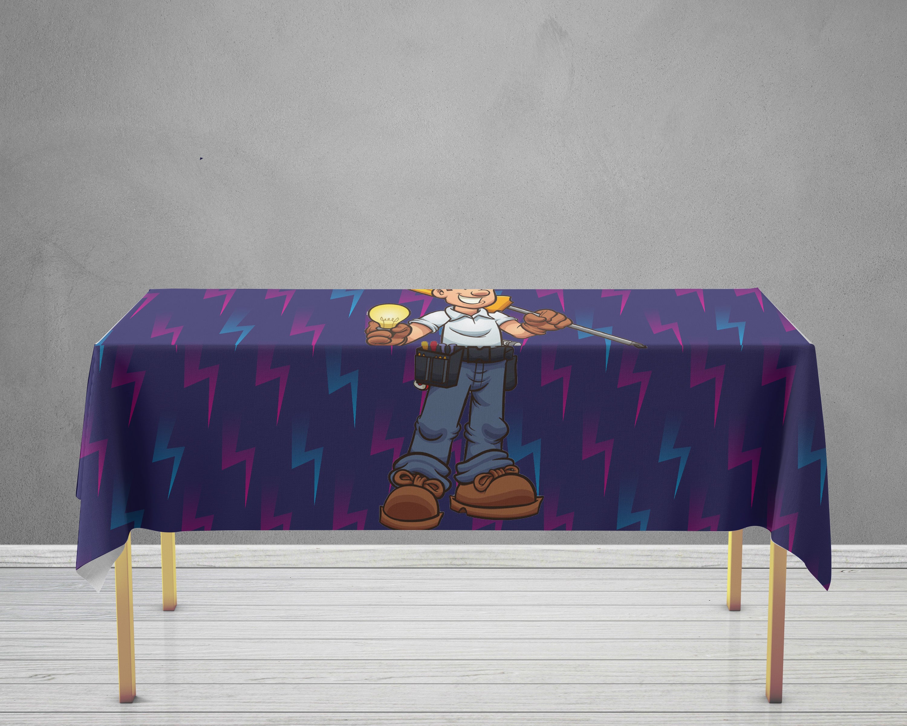 Electrician Theme Cake Tablecover