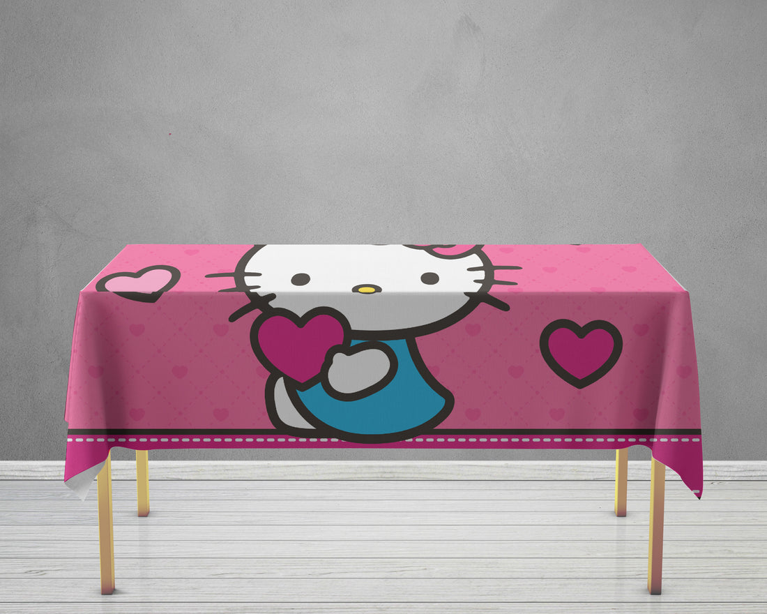 Hello Kitty Theme Cake Tablecover