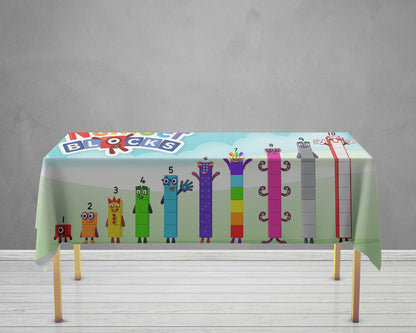 Number Blocks Theme Cake Tablecover