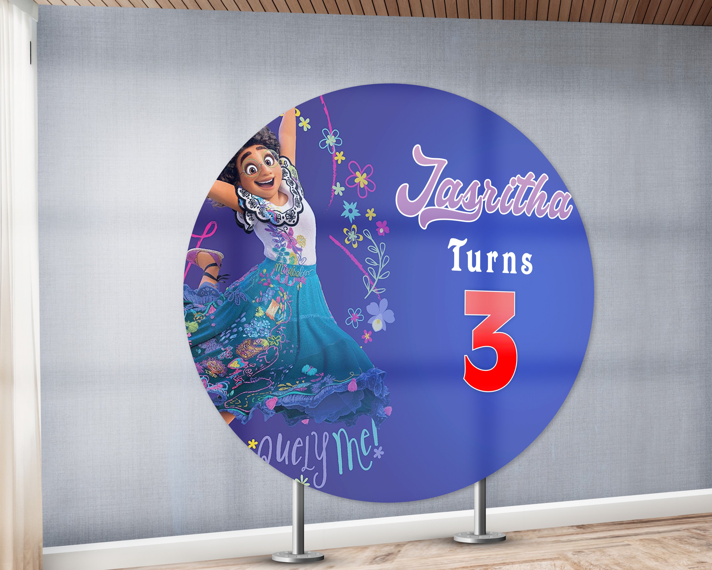 Encanto Theme Round  Backdrop - image 2 of 5 | Party Supplies India