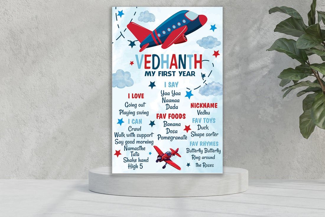 Aeroplane Theme White Chalk Board