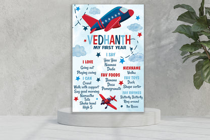 Aeroplane Theme White Chalk Board