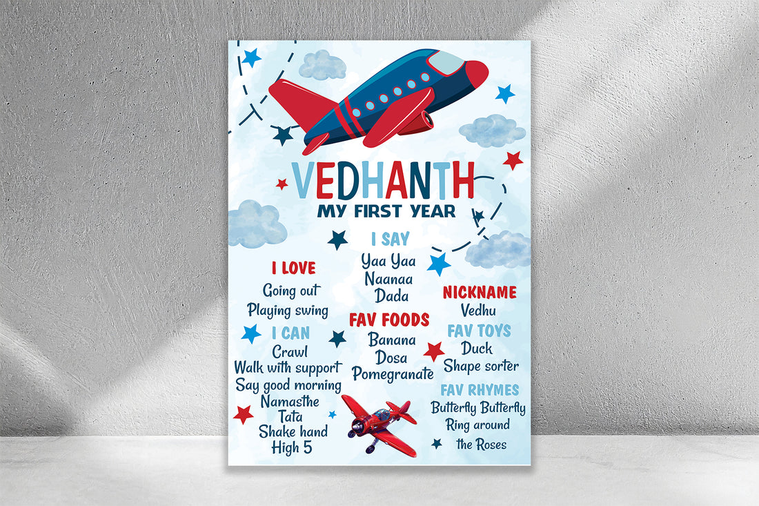 Aeroplane Theme White Chalk Board