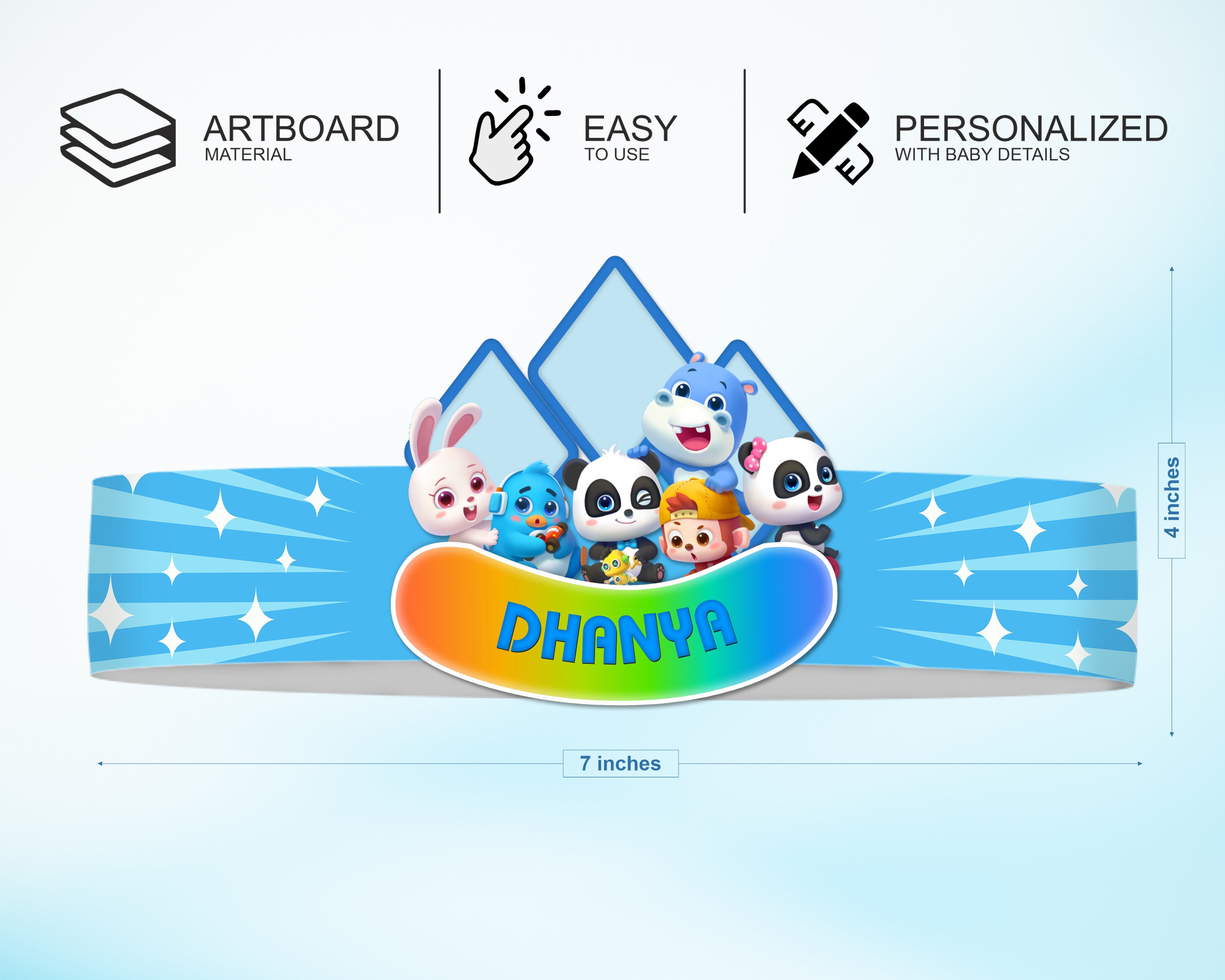 Baby Bus Theme Crown Hat