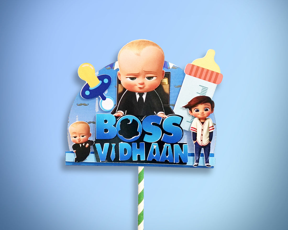 PSI Boss Baby Theme Hand Crafted Cake Topper