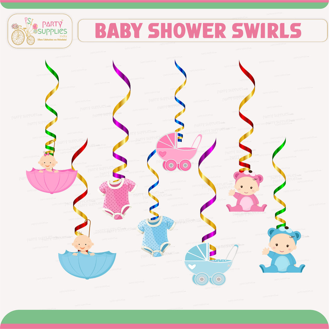 Baby Shower Theme Swirls