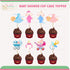 Baby Shower Theme Cup Cake Topper - image 1 of 5 | Party Supplies India