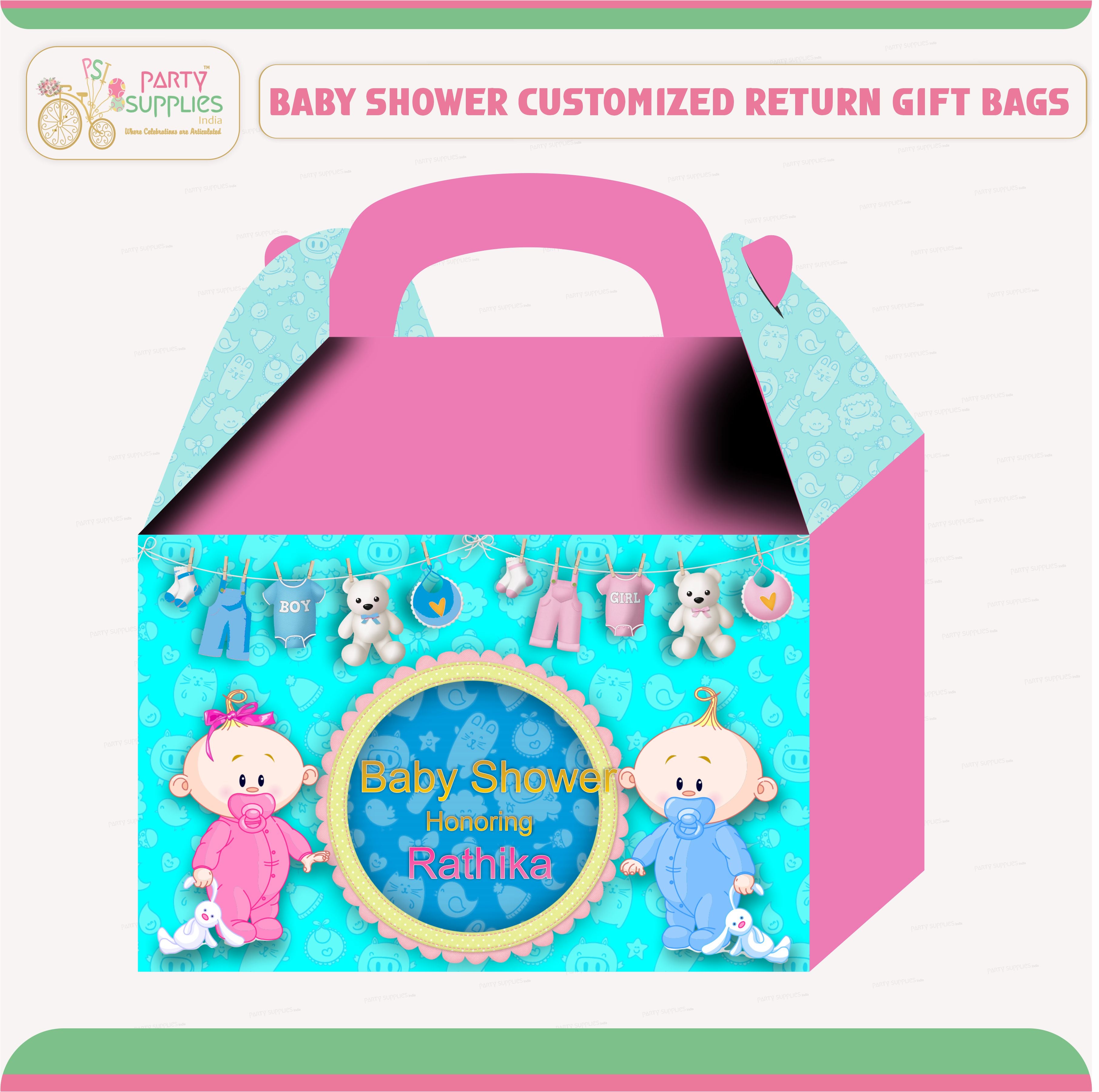 PSI Baby Shower Theme Goodie Return Gift Boxes