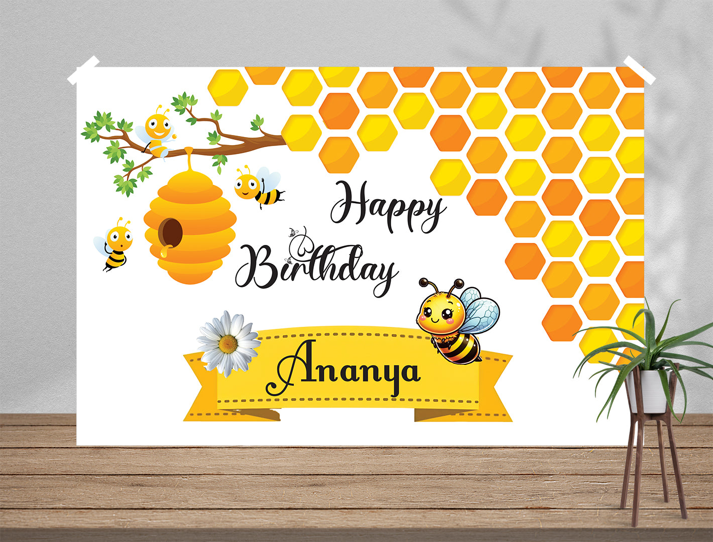 Bumble Bee Honey Backdrop