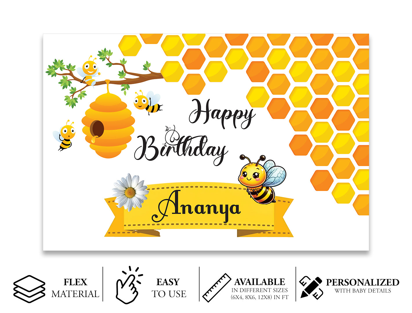 Bumble Bee Honey Backdrop