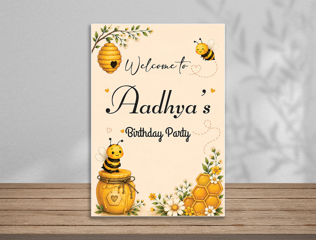 Bumble Bee Theme Welcome Board