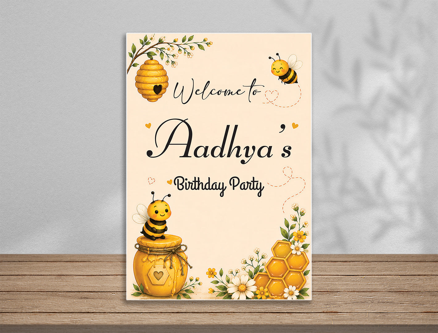 Bumble Bee Theme Welcome Board