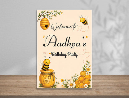 Bumble Bee Theme Welcome Board