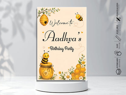 Bumble Bee Theme Welcome Board