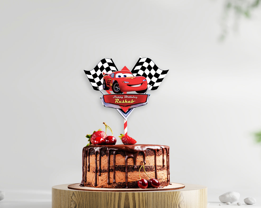 PSI Cars Theme Hand Crafted Cake Topper