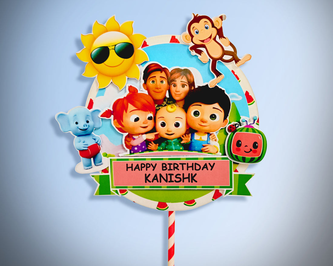 Cocomelon Theme Hand Crafted Cake Topper