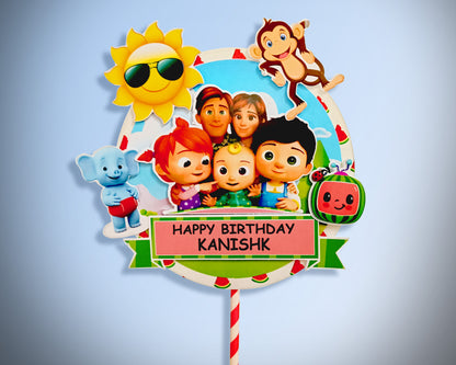 Cocomelon Theme Hand Crafted Cake Topper