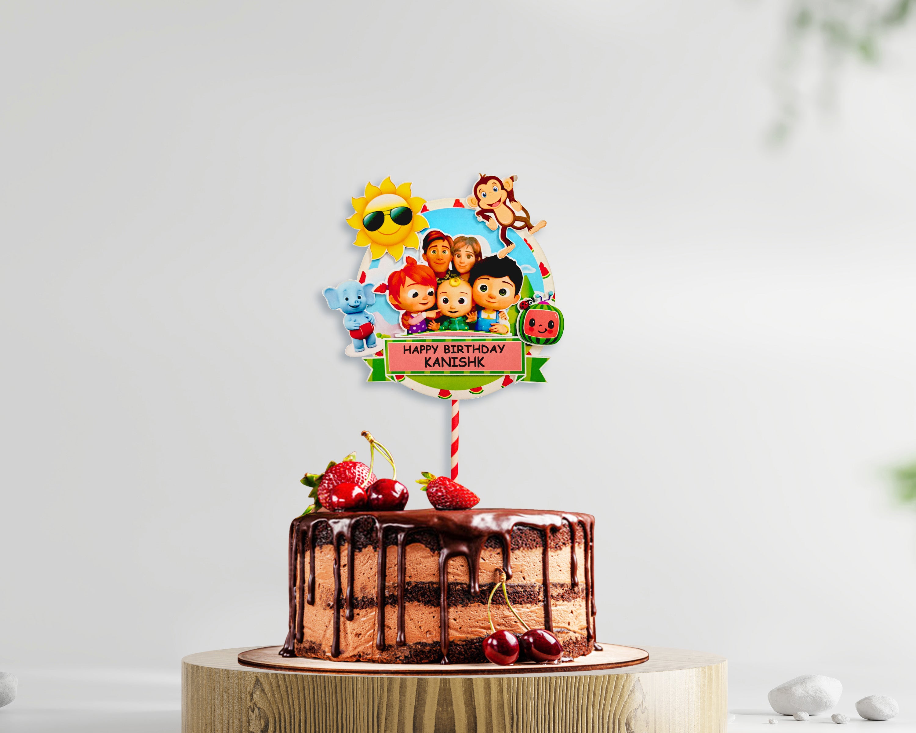 Cocomelon Theme Hand Crafted Cake Topper