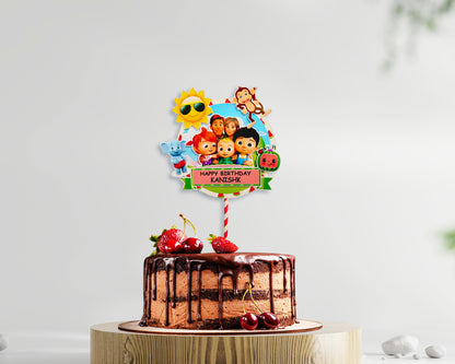 Cocomelon Theme Hand Crafted Cake Topper