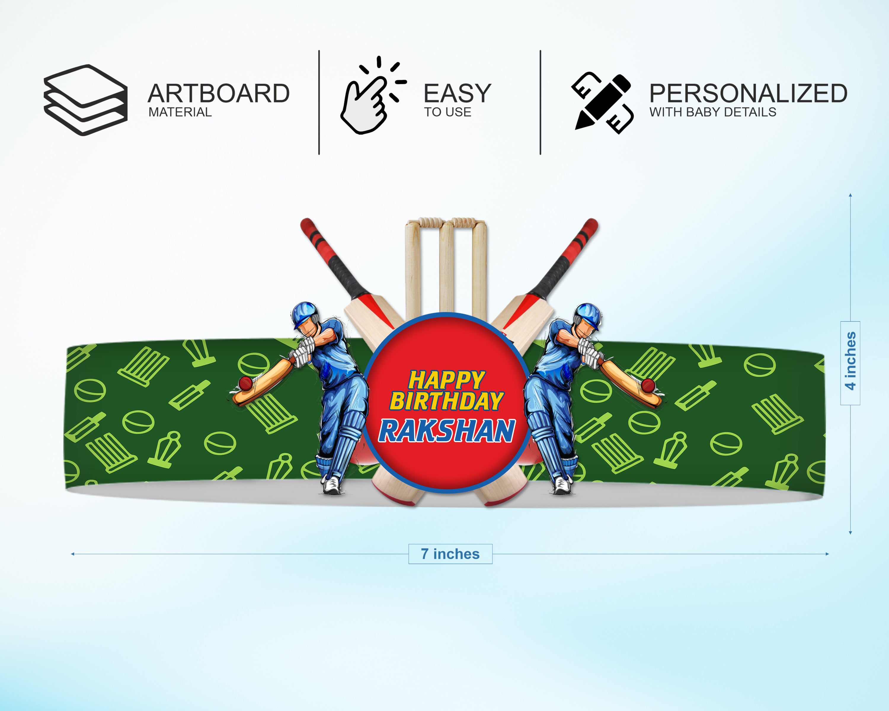 Cricket Theme Crown Hat