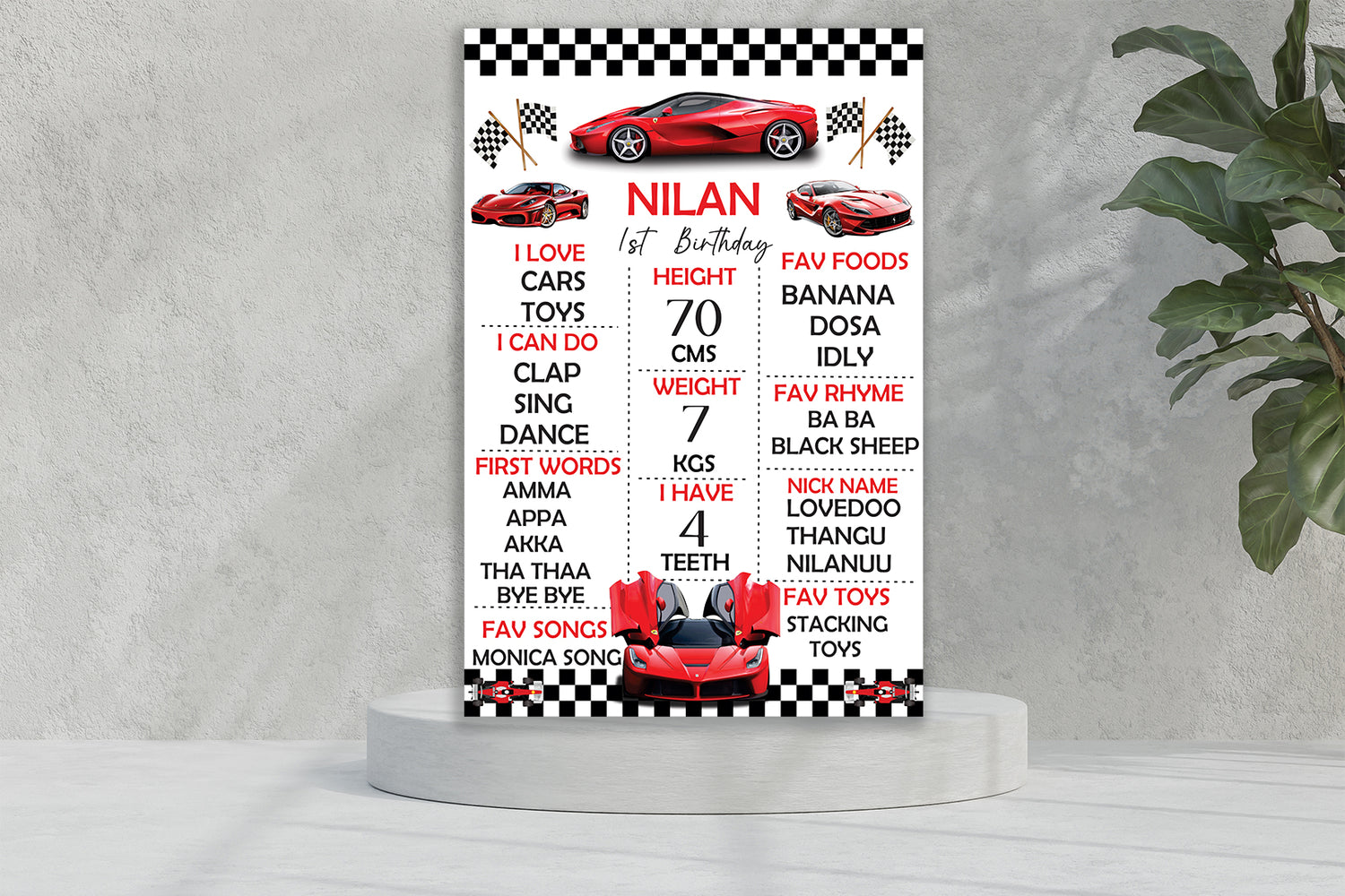 Car Theme Chalkboard