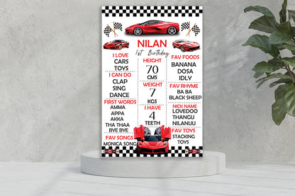 Car Theme Chalkboard