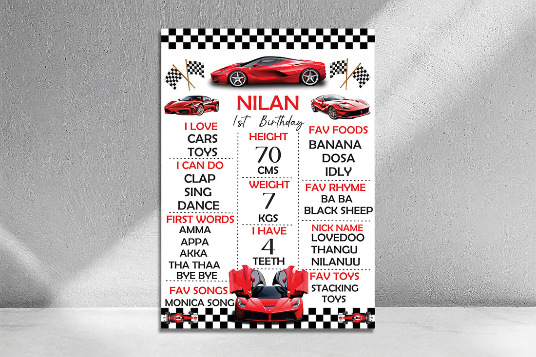Car Theme Chalkboard