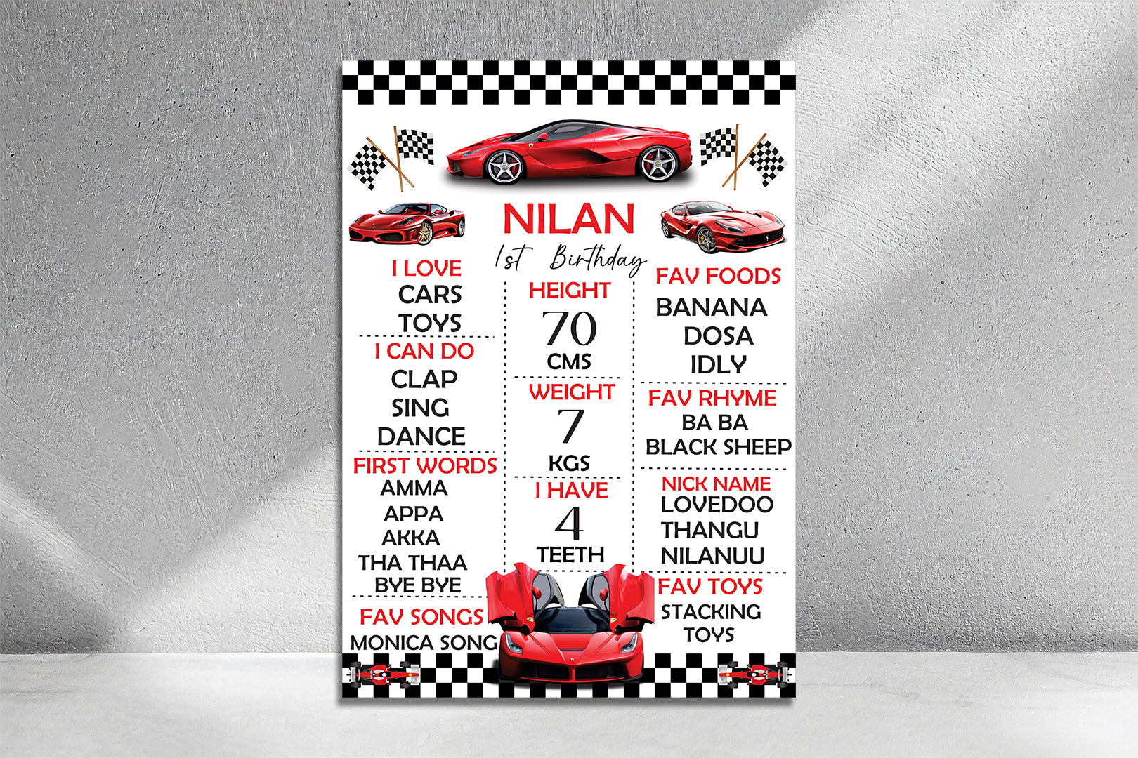 Car Theme Chalkboard