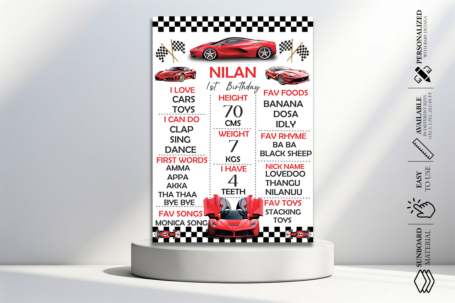 Car Theme Chalkboard