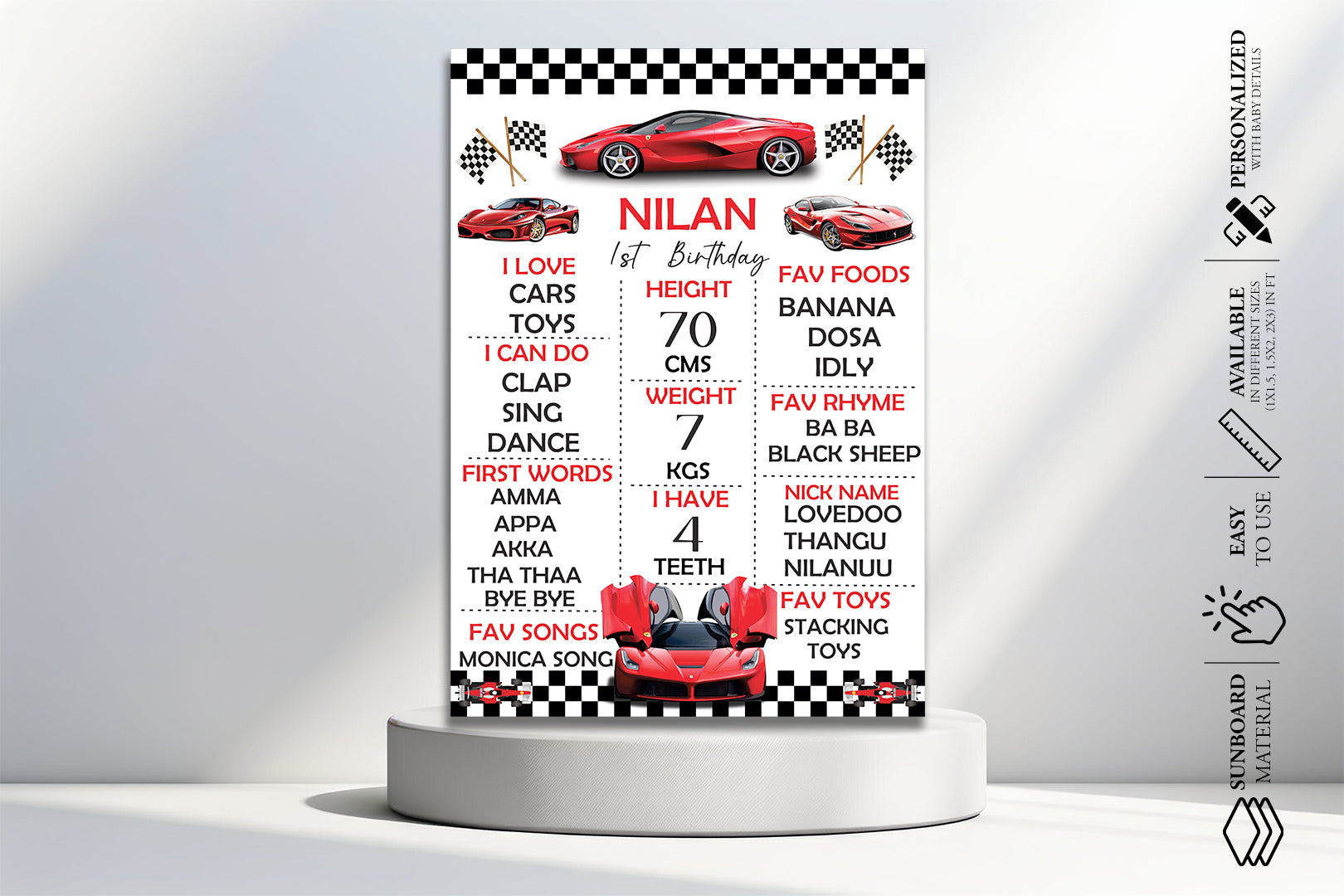 Car Theme Chalkboard