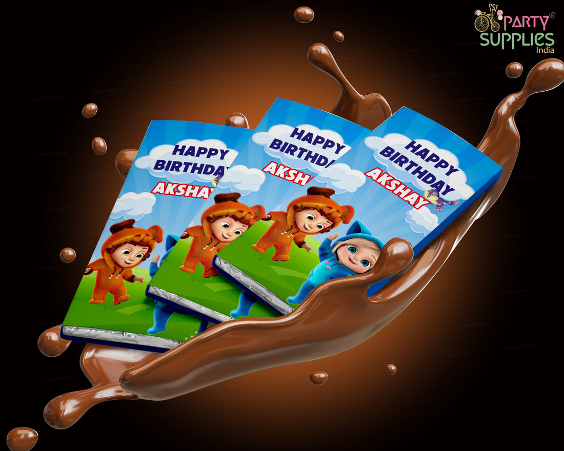 Dev And Ava Theme Home Made Chocolate Return Gifts