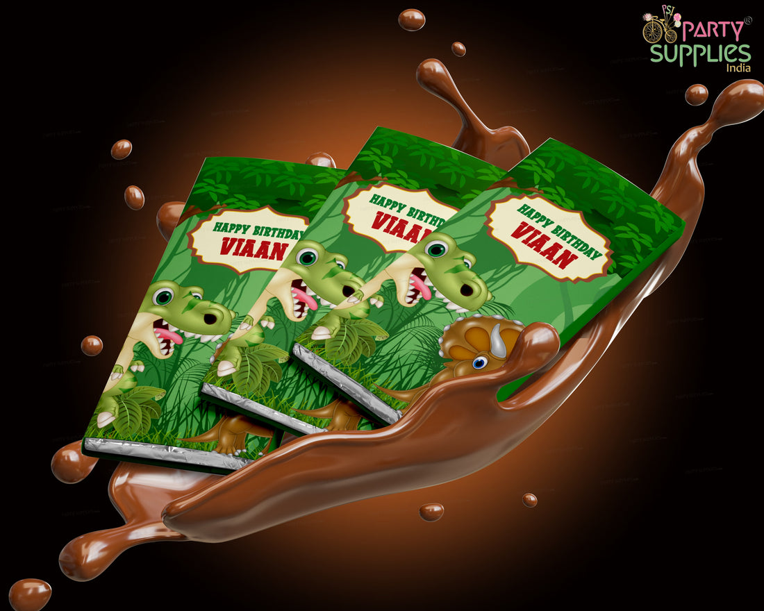 Dinosaur Theme Home Made Chocolate Return Gifts