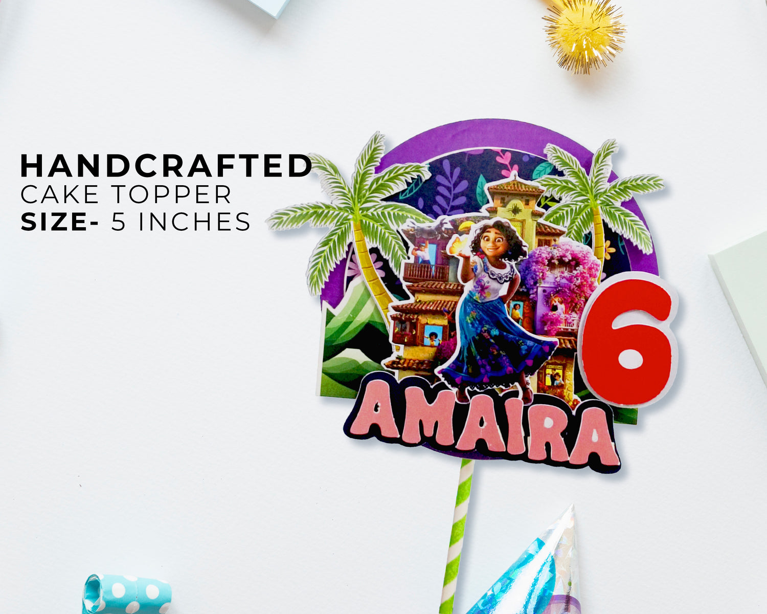 Encanto theme Hand Crafted Cake Topper