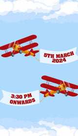Aeroplane Theme E-Video Invite - image 1 of 3 | Party Supplies India