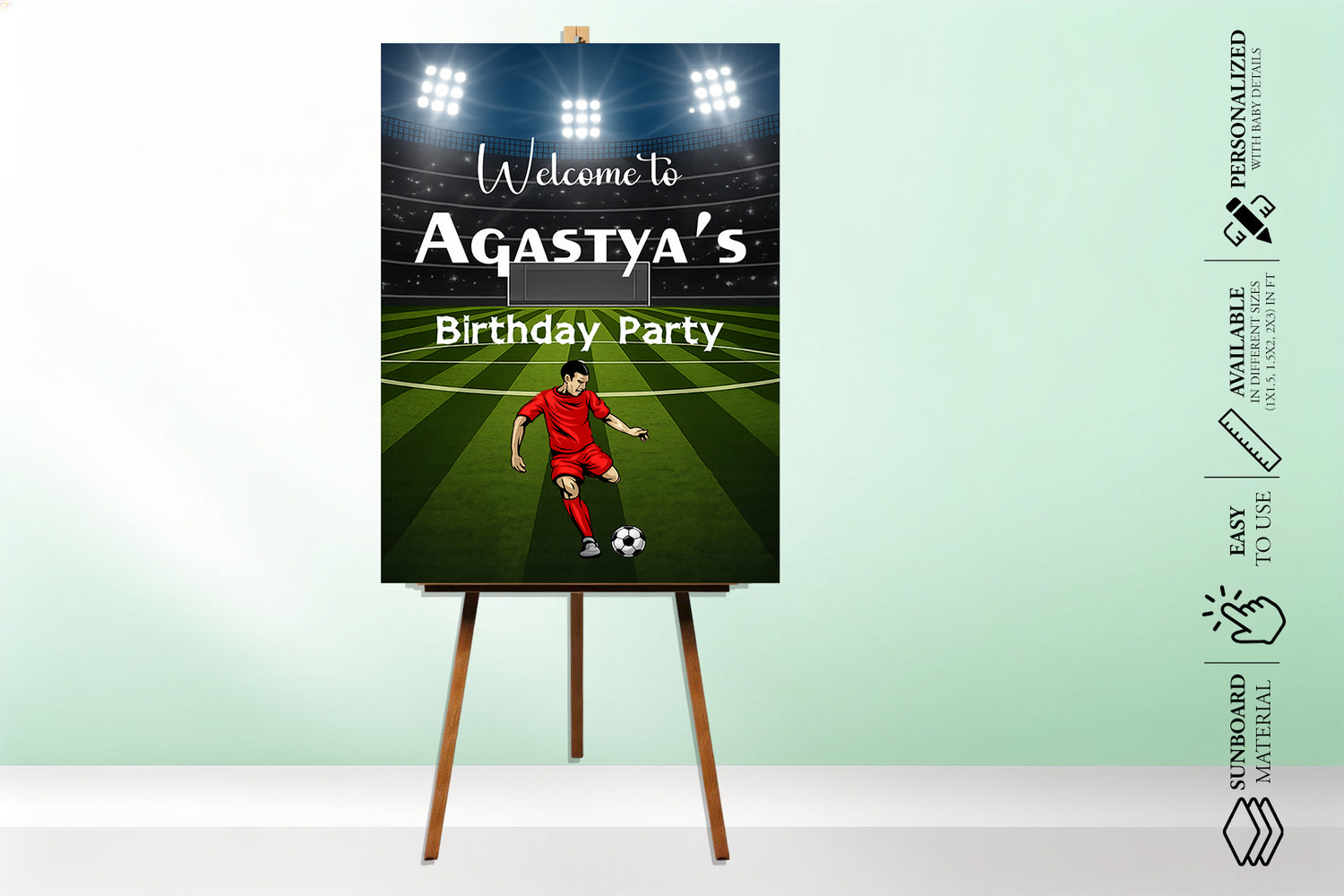 Football Personalized  Theme Welcome Board